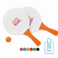 Beachball set bedrukken, beachball set bedrukt, tennisset bedrukken, beachballset met logo