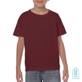 T-Shirt Kind Color Bedrukken bordeaux