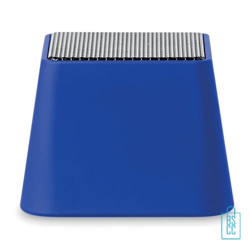 Vierkante bluetooth speaker goedkoop bedrukt blauw